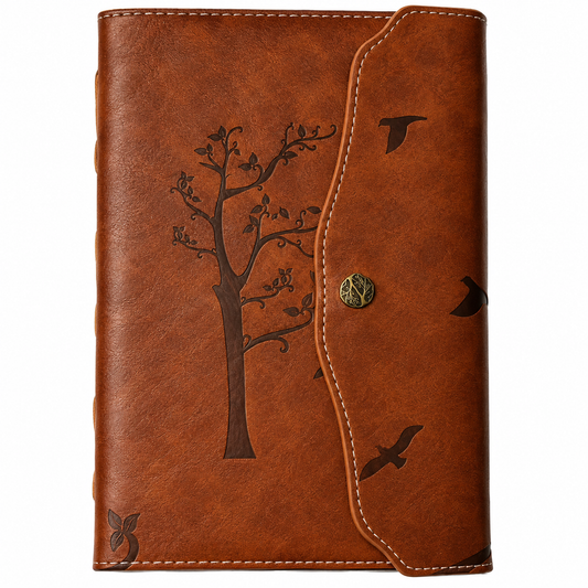 Carnet de note A5 Personnalisé en Cuir Véritable – Cahier de 185 Pages