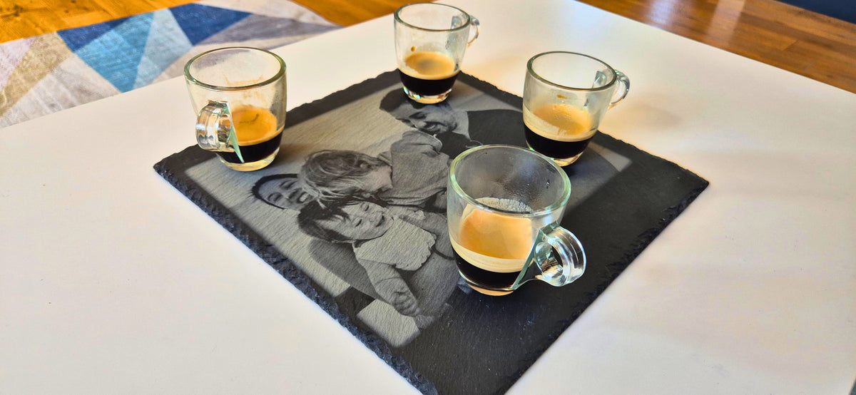 Ardoise Gravée Personnalisée 30x30 cm – Planche apéro personnalisé - Plateau à fromage originake
