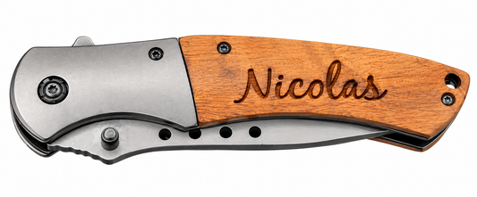 Couteau personnalisé avec votre écriture informatique - Couteau de survie et camping